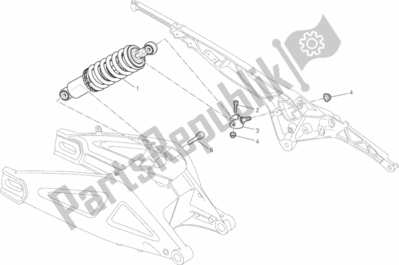 Tutte le parti per il Ammortizzatore Posteriore del Ducati Monster 696 ABS 2013